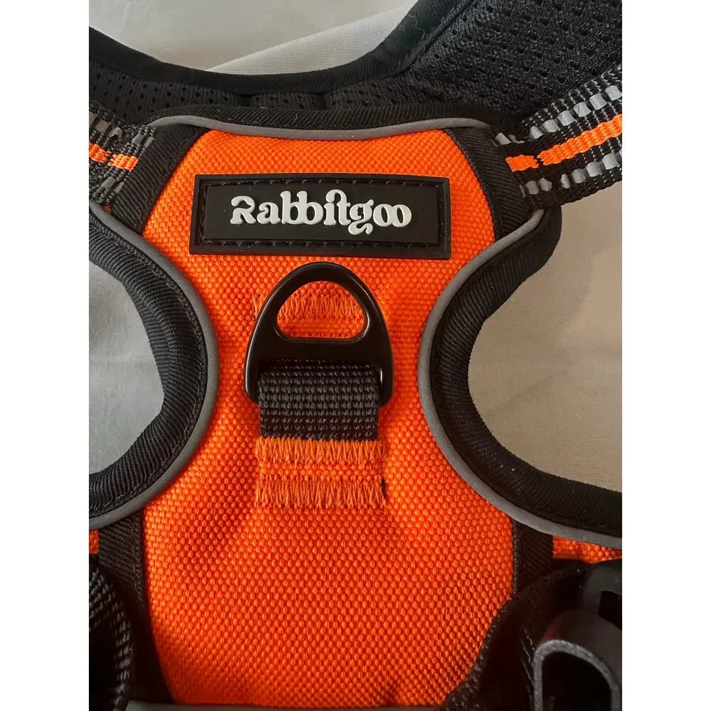 Rabbitgoo No Pull Dog Harness- Orange & Black Reflective Vest (Size Small) NWOT⁠